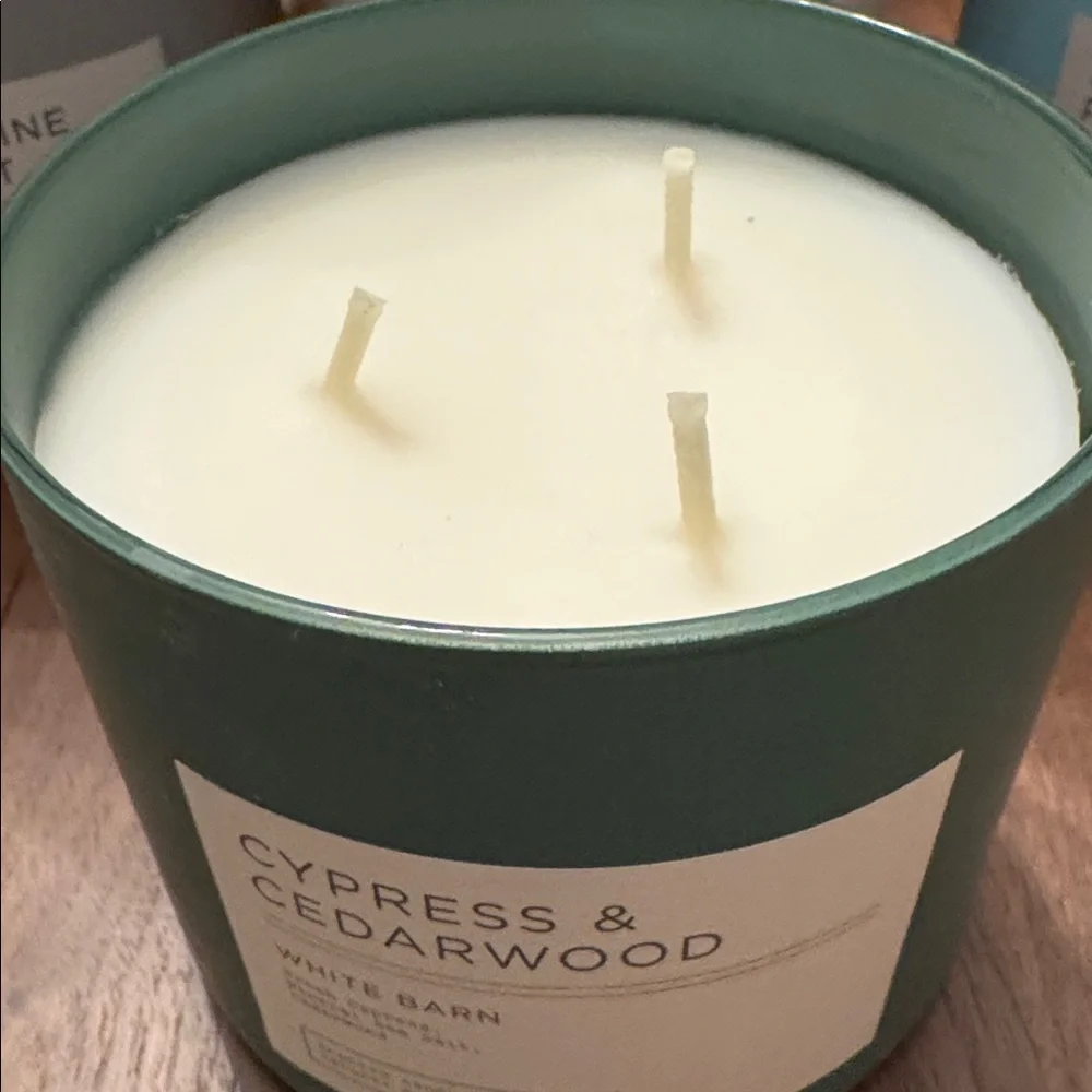 BBW / White Barn New 3-Wick Candle, Cypress & Cedarwood - Discontinued